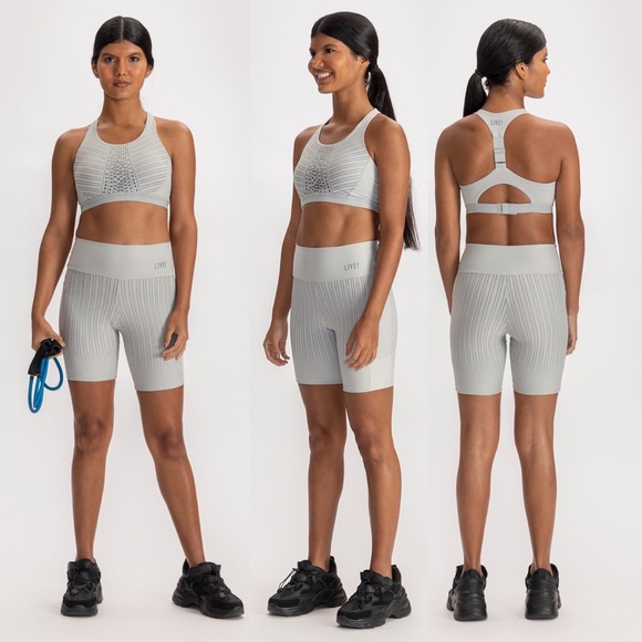 Live! ➰ ladies BNWT fog Bermuda radius pro side phone pocket M - Picture 4 of 4